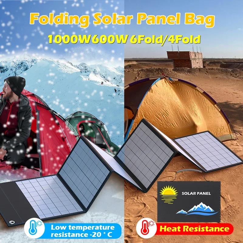 Zd Outdoor Camping - 1000W Solar Charging Bag with 600W