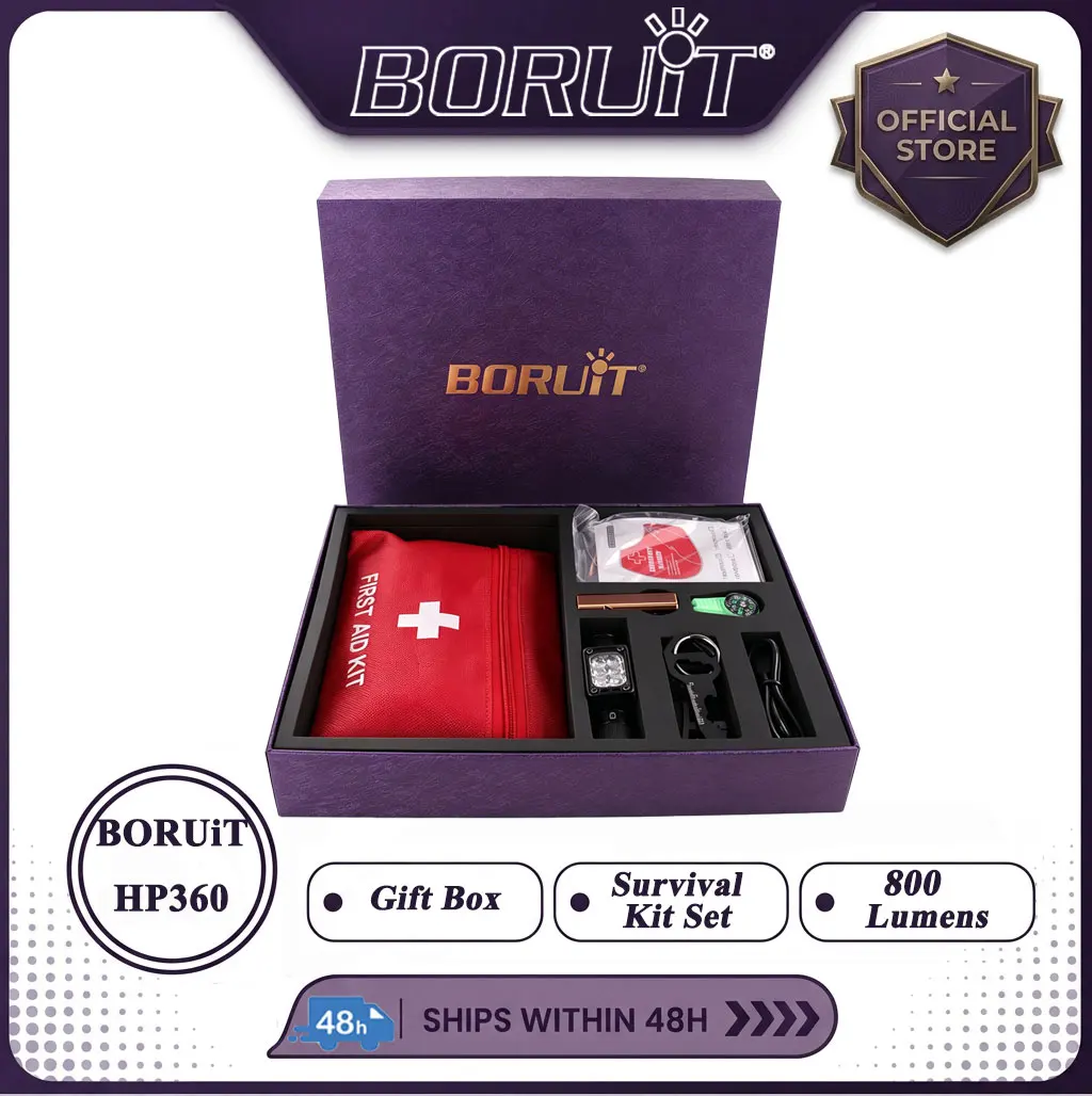 Outdoor Camping Glamping Share - BORUiT HP360 800LM Headlamp Multi-Beam Emergency