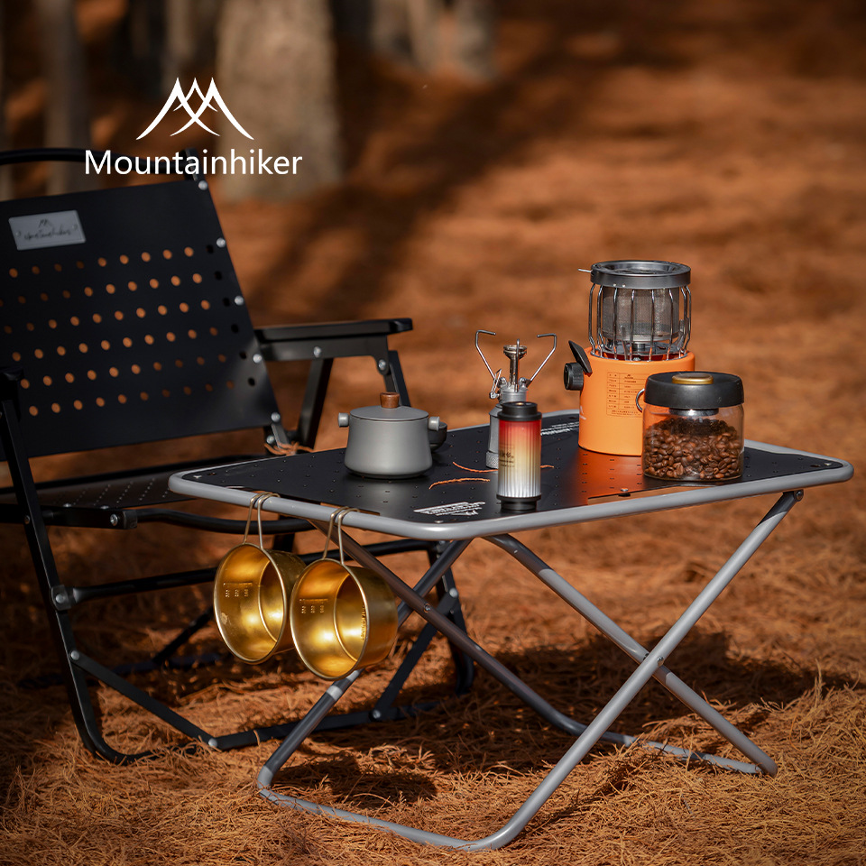 Outdoor Camping Table Foldable - MOUNTAINHIKER Carbon Steel Outdoor Mini British
