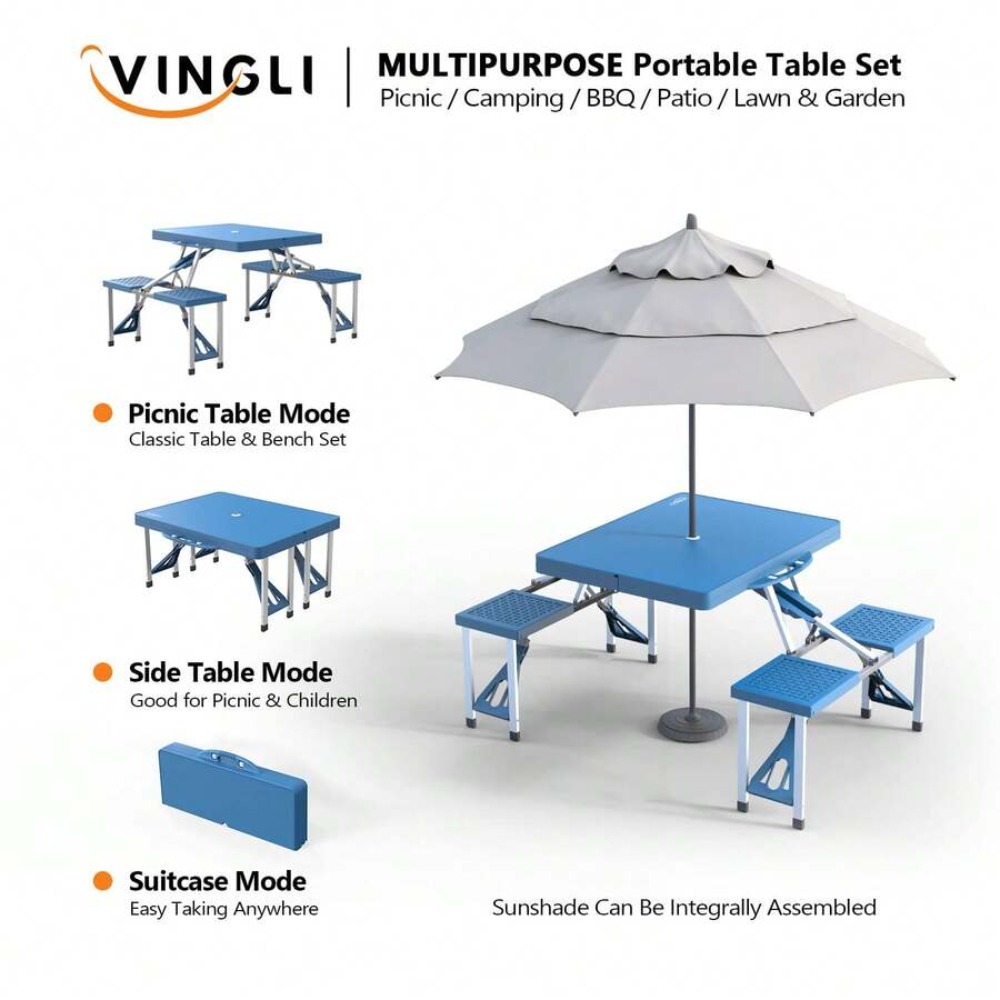 4 Ft Folding Camping Picnic Ta - đánh giá và giá Outdoor Camping Umbrella