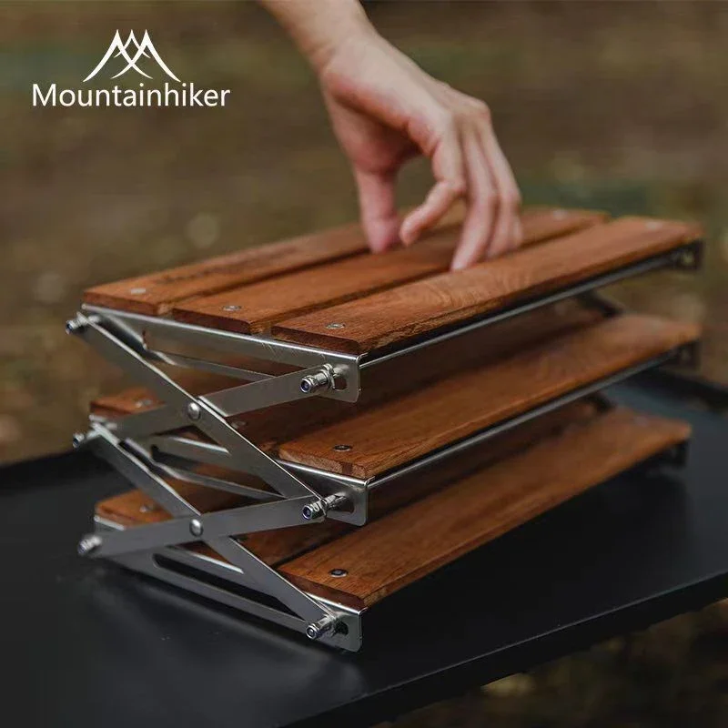 MOUNTAINHIKER Three-tier Rack  - đánh giá và giá Outdoor Camping Table Foldable