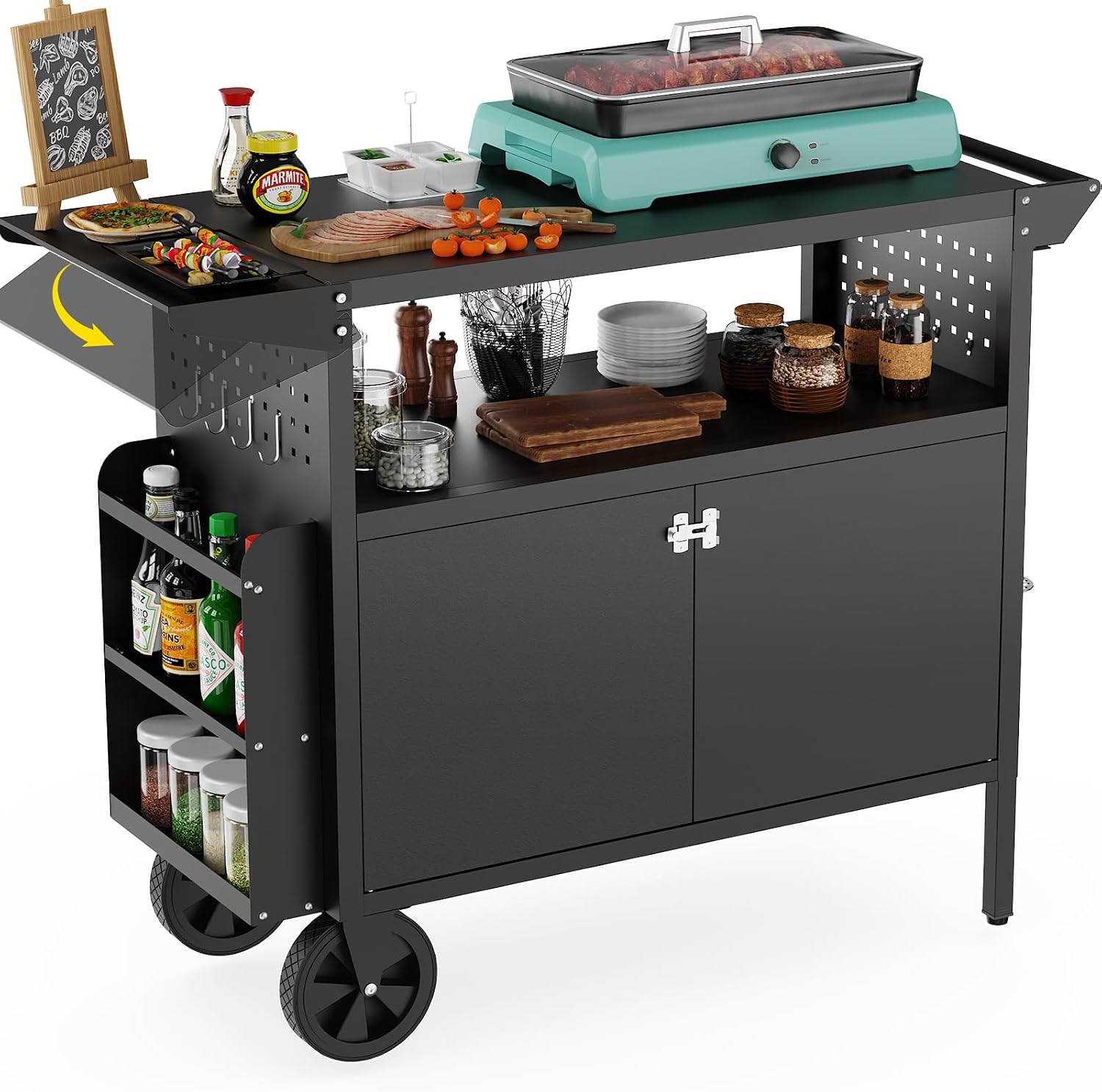 Outdoor Grill Cart Table With  - đánh giá và giá Outdoor Camping Table Foldable