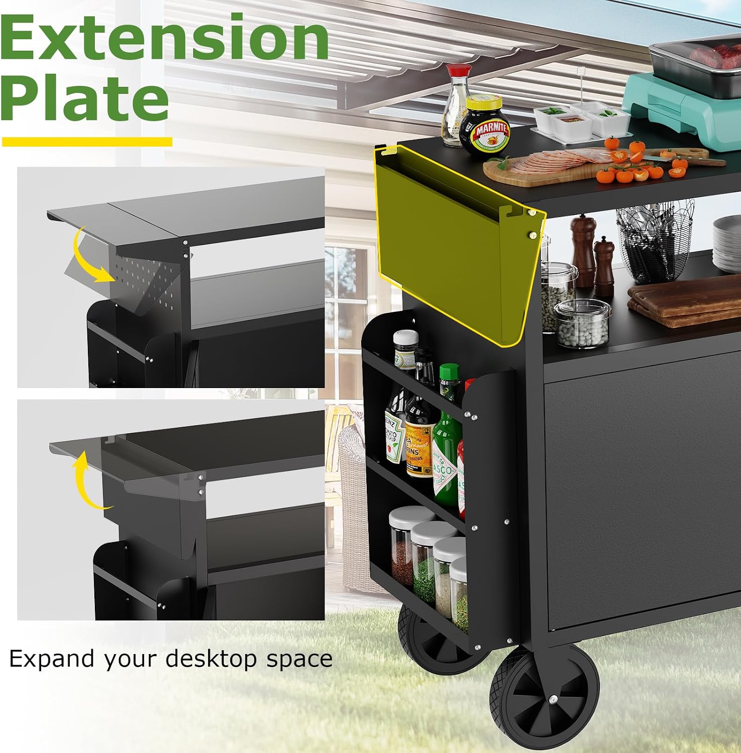 Outdoor Grill Cart Table With  - đánh giá và giá Outdoor Camping Table Foldable