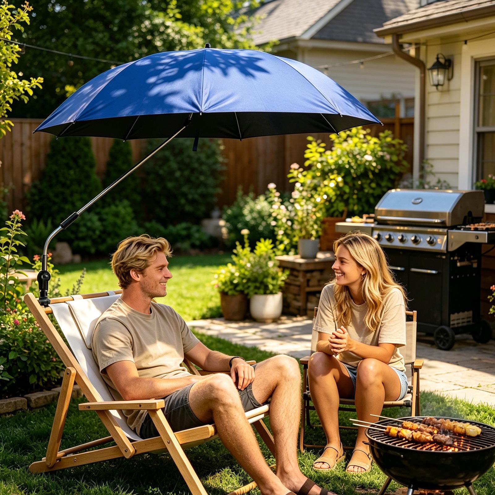 360 Adjustable Beach sun umbre - đánh giá và giá Outdoor Camping Umbrella