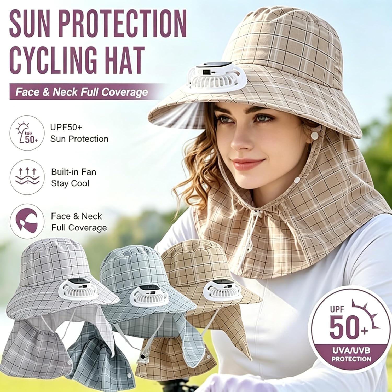 1PC Solar Power Neck Guard Fan - đánh giá và giá Outdoor Camping Fans