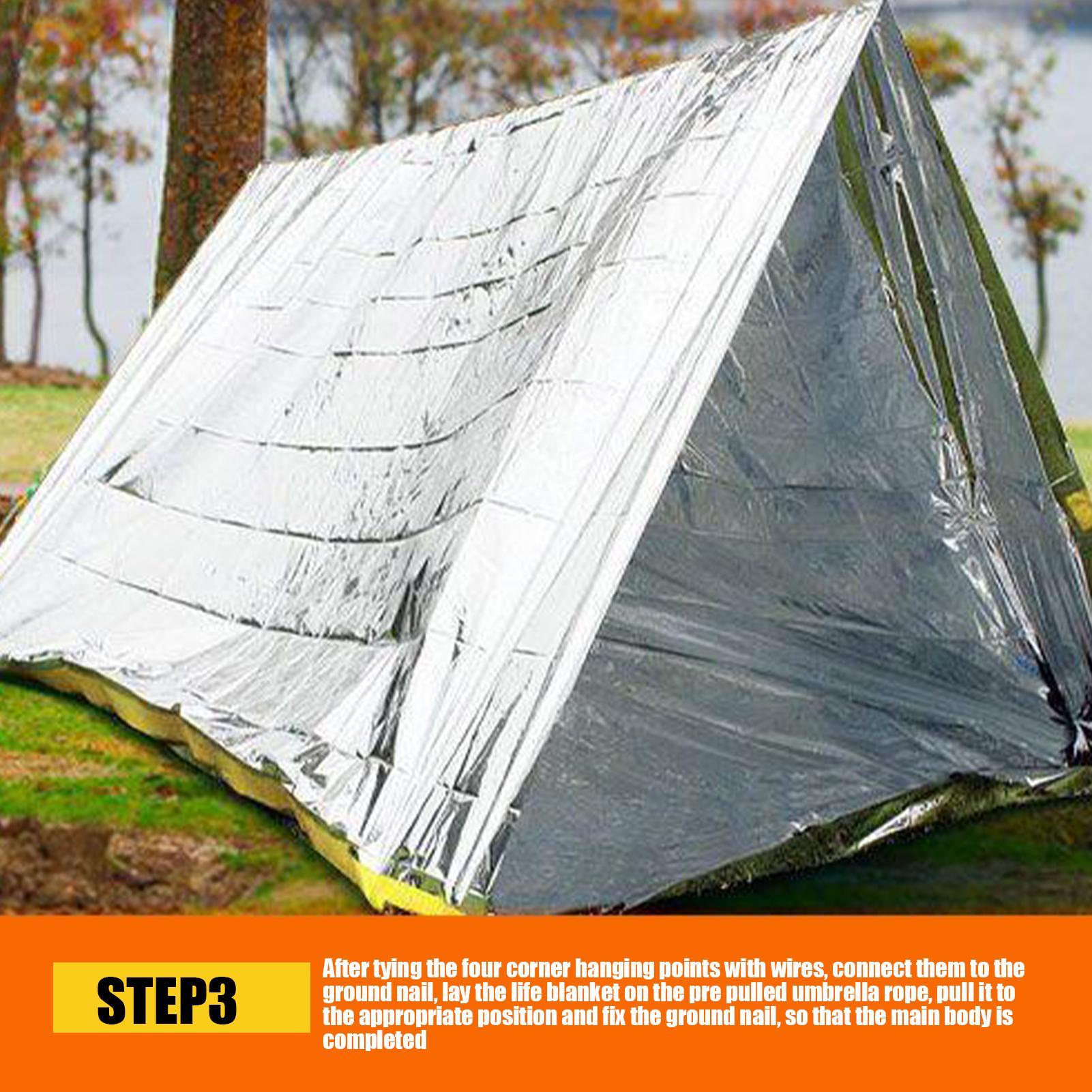 1PC Emergency Blanket Windproo - đánh giá và giá First Aid Kit Camping