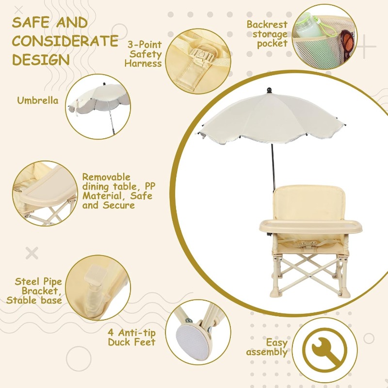 Baby Outdoor Beach Chair with  - đánh giá và giá Outdoor Camping Umbrella