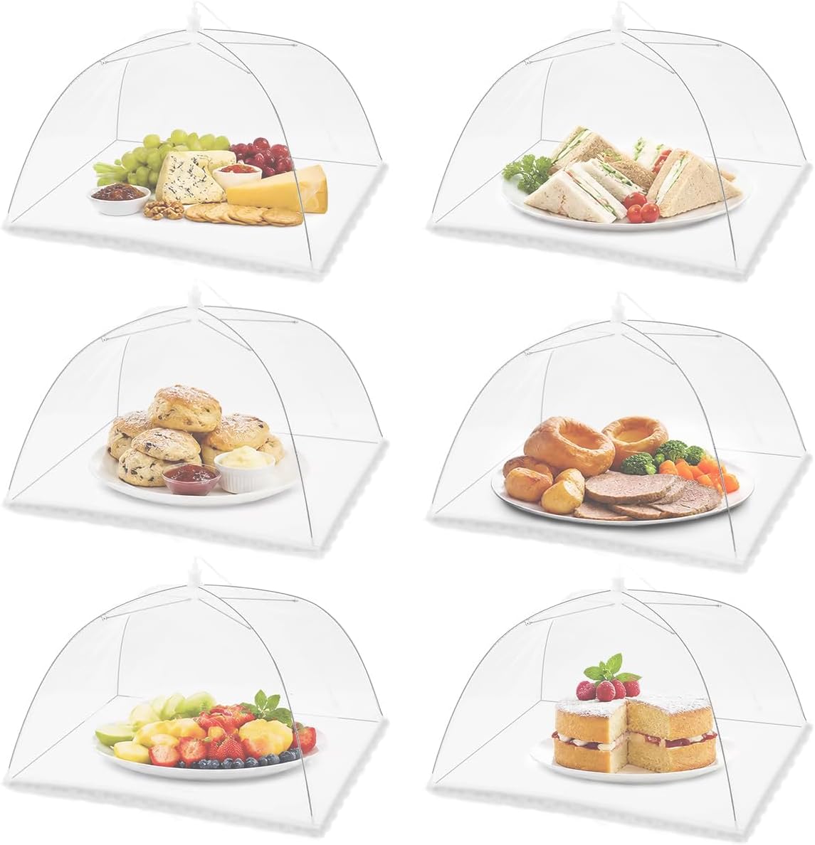 (6 Pack) Mesh Food Covers Tent - đánh giá và giá Outdoor Camping Umbrella