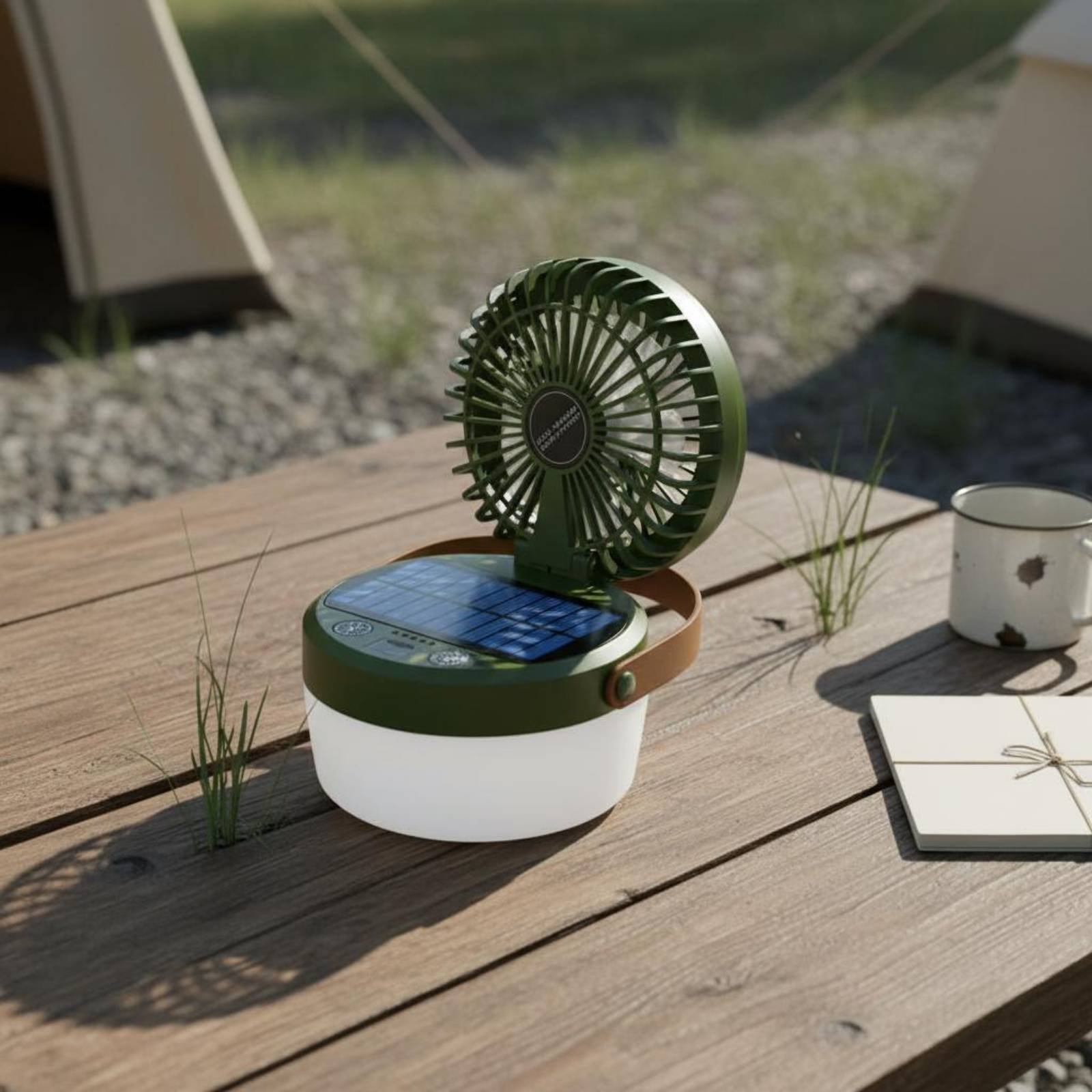 Solar Camping Fan Lantern Fold - đánh giá và giá Outdoor Camping Fans