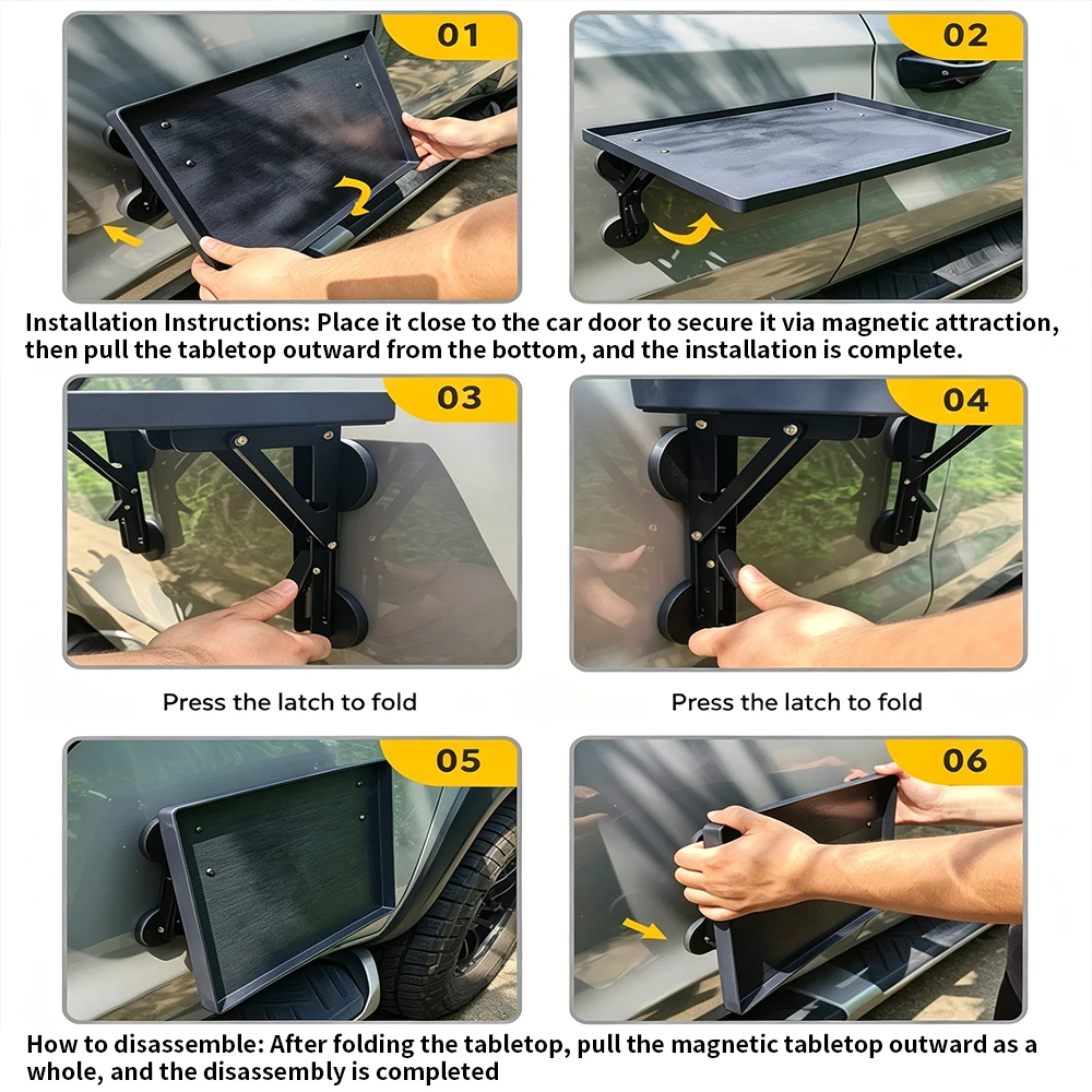 Portable Car Side Door Hanging - đánh giá và giá Outdoor Camping Table Foldable