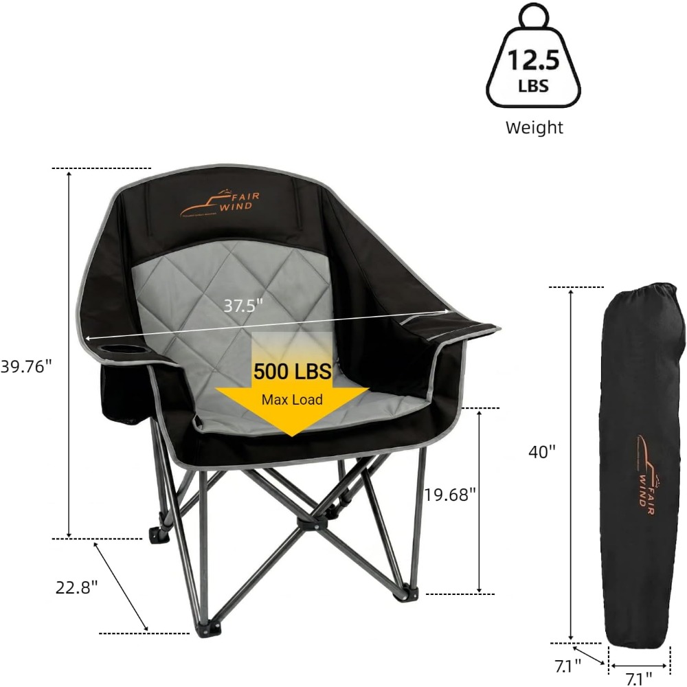 Oversized Padded Camping Chair - đánh giá và giá Camping Quad