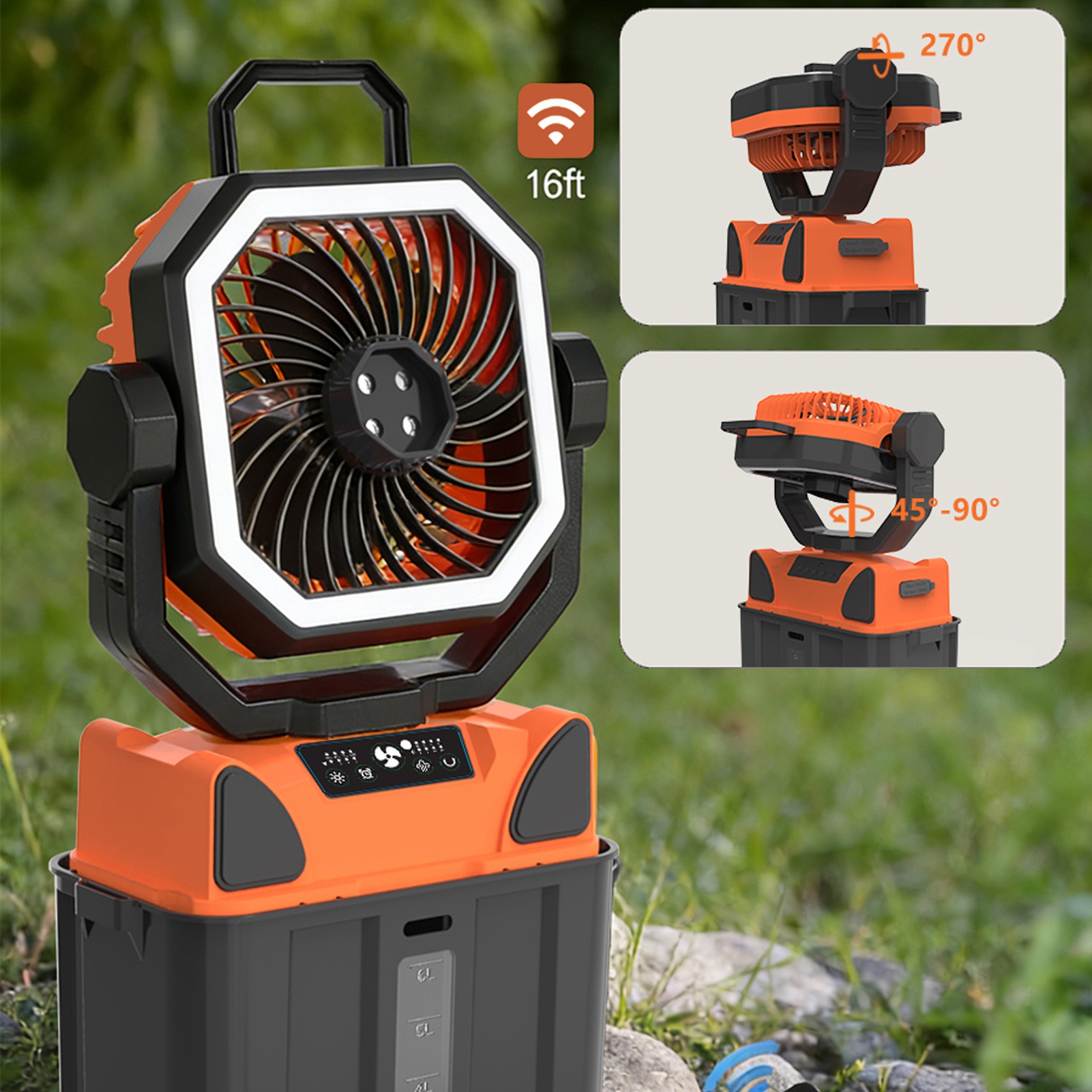 Rechargeable Camping Fan with  - đánh giá và giá Outdoor Camping Fans