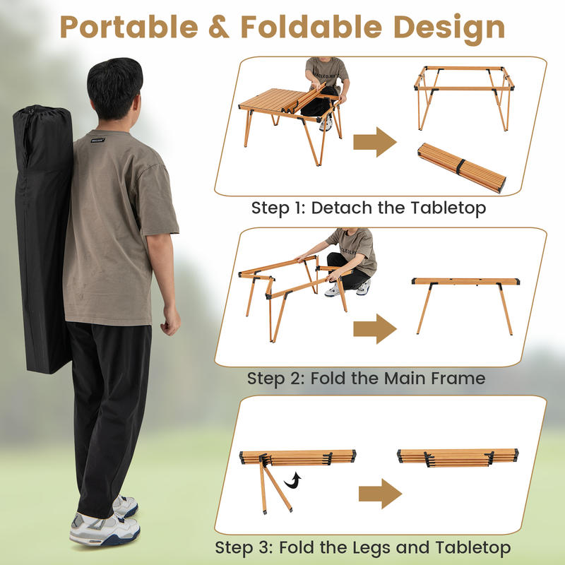 Single Folding Picnic Table 93 - đánh giá và giá Outdoor Camping Table Foldable