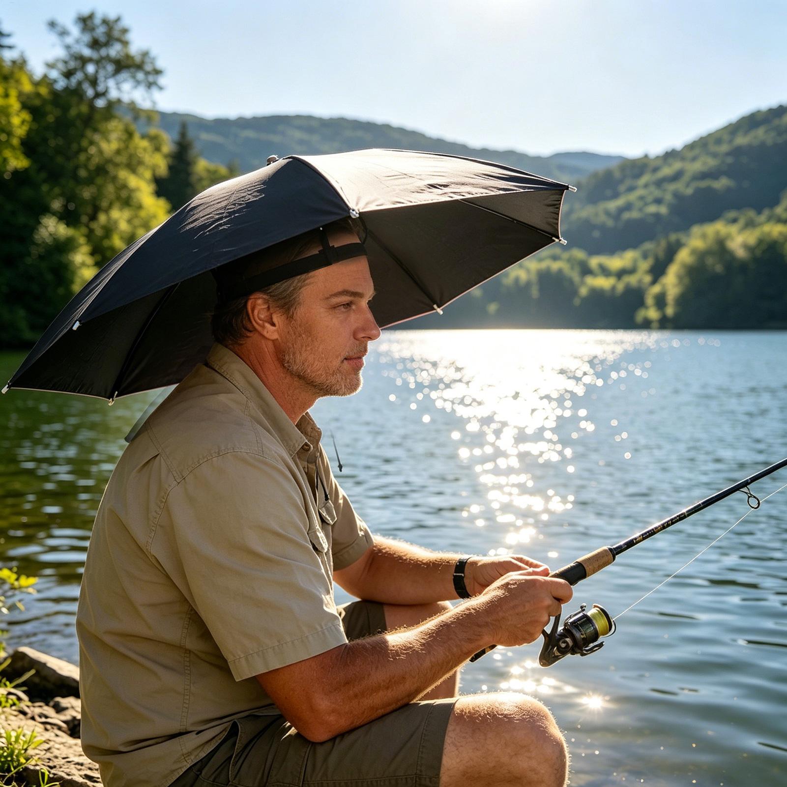 Folding Umbrella Hat Waterproo - đánh giá và giá Outdoor Camping Umbrella